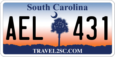 SC license plate AEL431