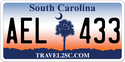SC license plate AEL433