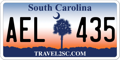 SC license plate AEL435