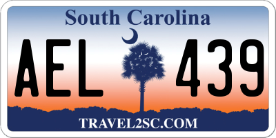 SC license plate AEL439