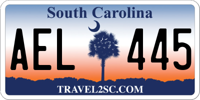 SC license plate AEL445