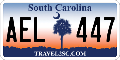 SC license plate AEL447