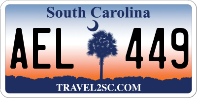 SC license plate AEL449