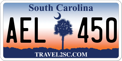 SC license plate AEL450
