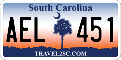 SC license plate AEL451