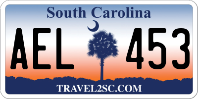 SC license plate AEL453