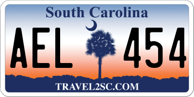 SC license plate AEL454