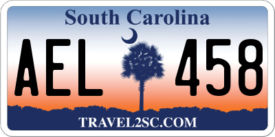 SC license plate AEL458