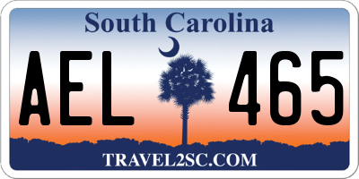 SC license plate AEL465