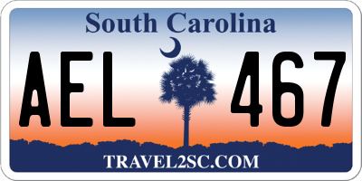 SC license plate AEL467