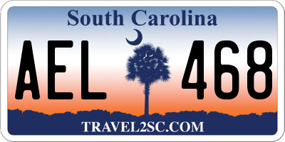 SC license plate AEL468