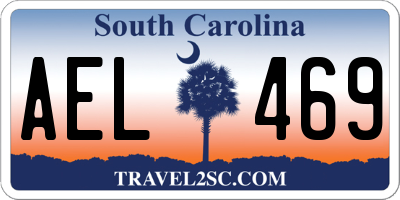 SC license plate AEL469
