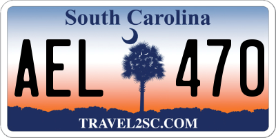 SC license plate AEL470