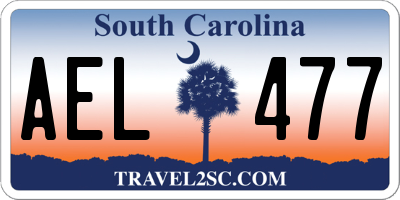 SC license plate AEL477