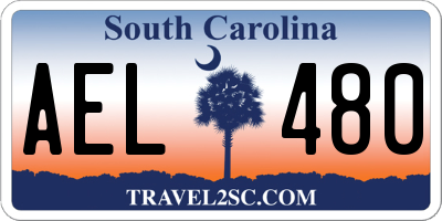 SC license plate AEL480