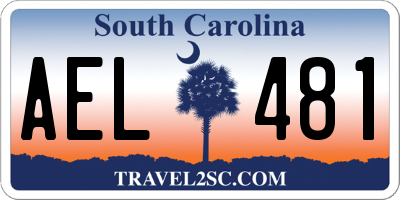 SC license plate AEL481