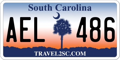 SC license plate AEL486