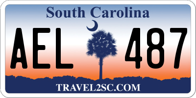 SC license plate AEL487