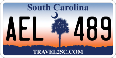 SC license plate AEL489