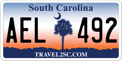 SC license plate AEL492