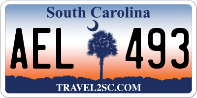 SC license plate AEL493