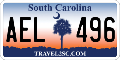 SC license plate AEL496