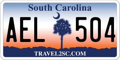 SC license plate AEL504