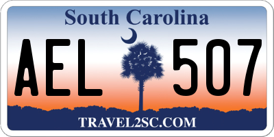 SC license plate AEL507