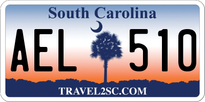 SC license plate AEL510