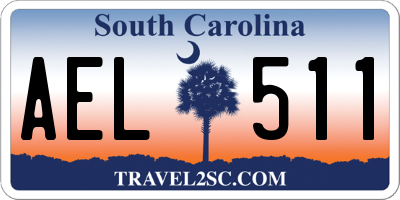 SC license plate AEL511