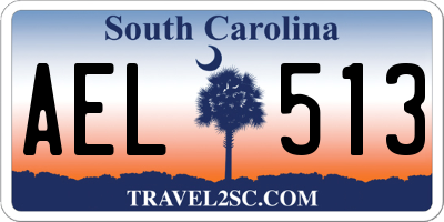 SC license plate AEL513
