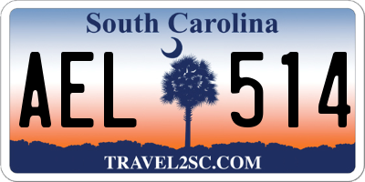SC license plate AEL514