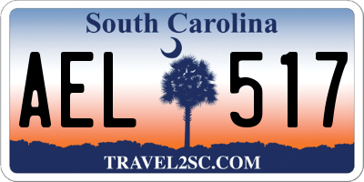 SC license plate AEL517