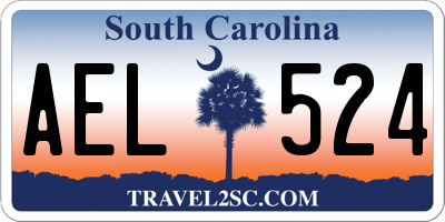 SC license plate AEL524