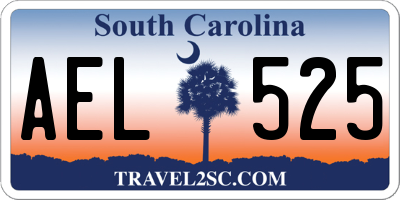SC license plate AEL525
