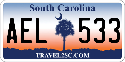 SC license plate AEL533