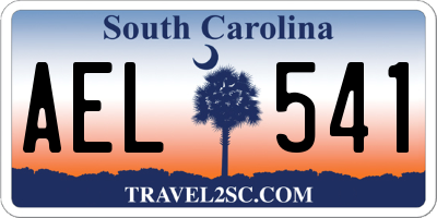 SC license plate AEL541
