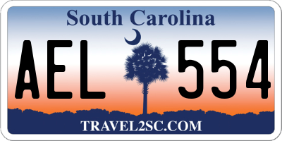 SC license plate AEL554