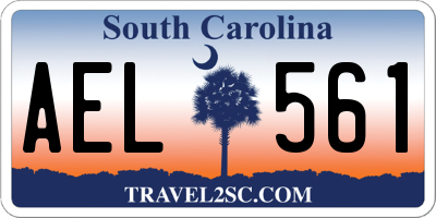 SC license plate AEL561