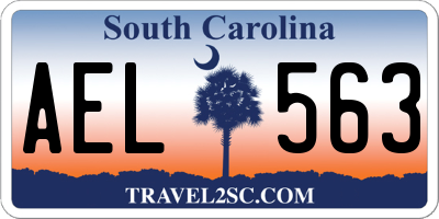 SC license plate AEL563