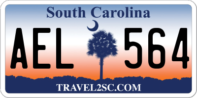 SC license plate AEL564