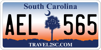 SC license plate AEL565