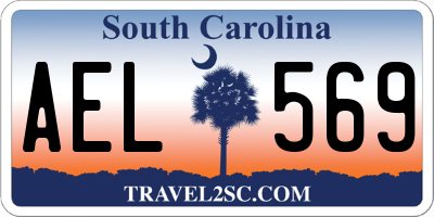 SC license plate AEL569