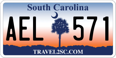 SC license plate AEL571