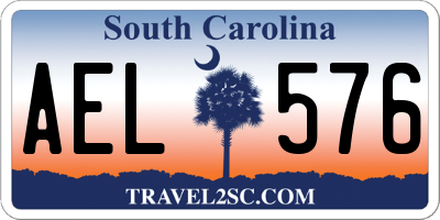 SC license plate AEL576