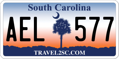 SC license plate AEL577
