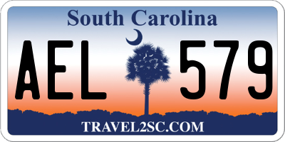 SC license plate AEL579