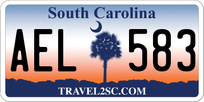 SC license plate AEL583