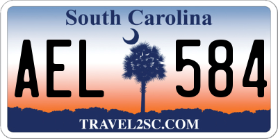SC license plate AEL584