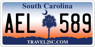 SC license plate AEL589